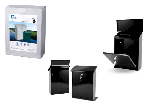LIFFY POST BOX, LIFFY MAIL BOX, LIFFY POSTBOX, LIFFY MAILBOX, LIFFY POST-BOX, LIFFY MAIL-BOX - DOS now offer a wide range of super value for money stylish and compact internal and external mail boxes and post boxes. Colours: Black, Stainless Steel