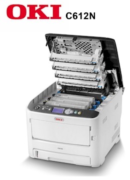OKI C612N colour multi-function printer sales in West Sussex, East Sussex, Kent and Surrey - We supply sell and install OKI C612N colour multi-function printer sales in West Sussex, East Sussex, Kent and Surrey. We also maintain , repair OKI C612N colour A3 multi-function printers in West Sussex, East Sussex, Kent and Surrey. We supply consumables, toner, drums, fuser units and transfer belts for OKI C612N colour A3 multi-function printer in West Sussex, East Sussex, Kent and Surrey